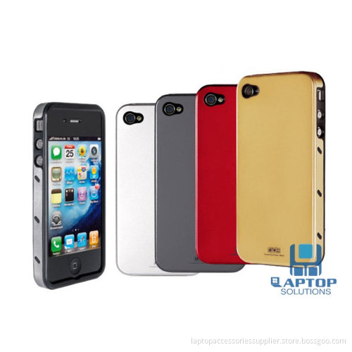 Gold 100% Brand New Iphone4 / 4s Protect Case Iron + Silica Gel Case / Cover